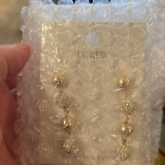 J. Crew Gold drop bauble earrings/NWT - Picture 8 of 9